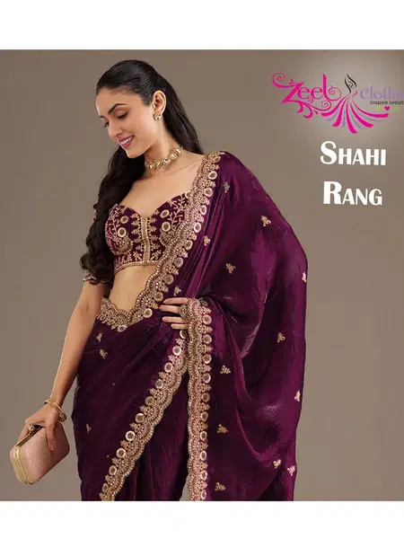 Shahi Rang By Zeel Tissue Fancy Party Wear Saree Wholesale Clothing Distributors In India